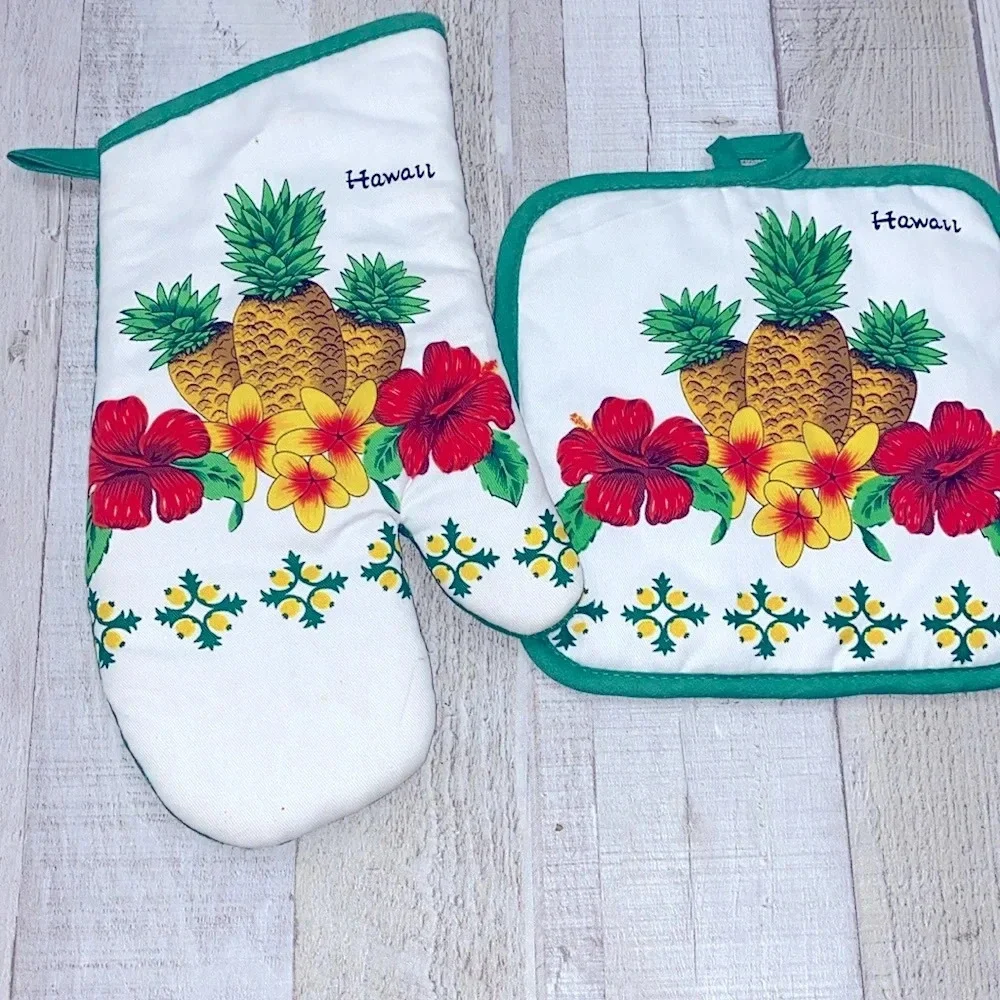 Hawaii potholders kitchen set